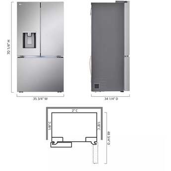 LG LRYXS3106S 36 Inch French Door Refrigerator — thumbnail 9