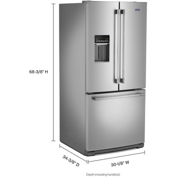 Maytag Heritage 30" 20.0 cu. ft. Fingerprint Resistant Stainless Steel French Door Refrigerator — thumbnail 2