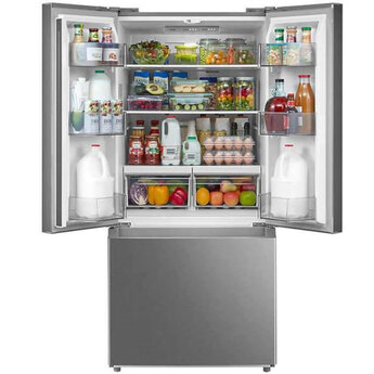 18.4 Cu. Ft. French Door Bottom Freezer Refrigerator - Stainless Steel — thumbnail 3