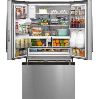 29.3 CuFt French Door Bottom Freezer Refrigerator in Stainless Steel — thumbnail 3