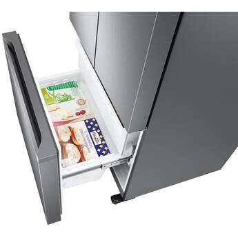 Samsung 18 cu. ft. Smart Counter Depth 3-Door French Door Refrigerator: Stainless Look — thumbnail 2