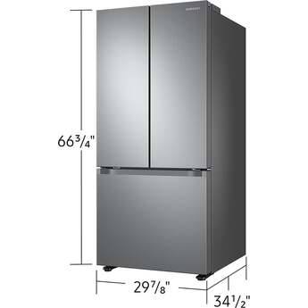 Samsung 30 inch 22 Cu. Ft. French Door Refrigerator: Stainless Steel — thumbnail 2
