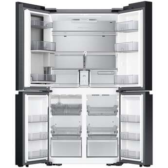 Samsung 36 Inch Smart Counter-Depth 4-Door Flex™ French Door Refrigerator with 23 cu. ft. Capacity, FlexZone™, Beverage Center™, UV Deodorizing Filter, Wi-Fi Enabled, Dual Ice Maker, Door Alarm, Auto Open Door, Slide-In Shelf, and ENERGY STAR®: White Glass — thumbnail 17