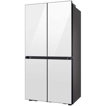 Samsung 36 Inch Smart Counter-Depth 4-Door Flex™ French Door Refrigerator with 23 cu. ft. Capacity, FlexZone™, Beverage Center™, UV Deodorizing Filter, Wi-Fi Enabled, Dual Ice Maker, Door Alarm, Auto Open Door, Slide-In Shelf, and ENERGY STAR®: White Glass — thumbnail 19