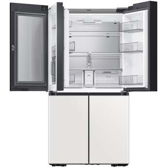 Samsung 36 Inch Smart Counter-Depth 4-Door Flex™ French Door Refrigerator with 23 cu. ft. Capacity, FlexZone™, Beverage Center™, UV Deodorizing Filter, Wi-Fi Enabled, Dual Ice Maker, Door Alarm, Auto Open Door, Slide-In Shelf, and ENERGY STAR®: White Glass — thumbnail 29