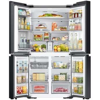 Samsung 36 Inch Smart Counter-Depth 4-Door Flex™ French Door Refrigerator with 23 cu. ft. Capacity, FlexZone™, Beverage Center™, UV Deodorizing Filter, Wi-Fi Enabled, Dual Ice Maker, Door Alarm, Auto Open Door, Slide-In Shelf, and ENERGY STAR®: White Glass — thumbnail 33