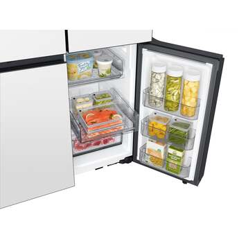Samsung 36 Inch Smart Counter-Depth 4-Door Flex™ French Door Refrigerator with 23 cu. ft. Capacity, FlexZone™, Beverage Center™, UV Deodorizing Filter, Wi-Fi Enabled, Dual Ice Maker, Door Alarm, Auto Open Door, Slide-In Shelf, and ENERGY STAR®: Fingerprint Resistant Stainless Steel — thumbnail 12