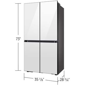 Samsung 36 Inch Smart Counter-Depth 4-Door Flex™ French Door Refrigerator with 23 cu. ft. Capacity, FlexZone™, Beverage Center™, UV Deodorizing Filter, Wi-Fi Enabled, Dual Ice Maker, Door Alarm, Auto Open Door, Slide-In Shelf, and ENERGY STAR®: Fingerprint Resistant Stainless Steel — thumbnail 22