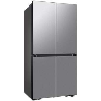 Samsung 36 Inch Smart Counter-Depth 4-Door Flex™ French Door Refrigerator with 23 cu. ft. Capacity, FlexZone™, Beverage Center™, UV Deodorizing Filter, Wi-Fi Enabled, Dual Ice Maker, Door Alarm, Auto Open Door, Slide-In Shelf, and ENERGY STAR®: Fingerprint Resistant Stainless Steel — thumbnail 4