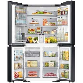 Samsung 36 Inch Counter Depth Smart 4-Door Flex™ French Door Refrigerator with 23 cu. ft. Capacity, FlexZone™, Beverage Zone™, Slide-In Shelf, Wi-Fi Enabled, Dual Ice Maker, Auto Open Door, Door Alarm, ADA Compliant, and ENERGY STAR®: Fingerprint Resistant Stainless Steel — thumbnail 31
