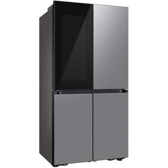 Samsung 36 Inch Counter Depth Smart 4-Door Flex™ French Door Refrigerator with 23 cu. ft. Capacity, FlexZone™, Beverage Zone™, Slide-In Shelf, Wi-Fi Enabled, Dual Ice Maker, Auto Open Door, Door Alarm, ADA Compliant, and ENERGY STAR®: Fingerprint Resistant Stainless Steel — thumbnail 7