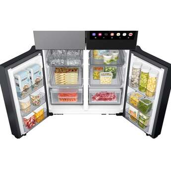 Samsung 36 Inch Counter Depth Smart 4-Door Flex™ French Door Refrigerator with 23 cu. ft. Capacity, AI Family Hub+™, AI Vision Inside™, UV Deodorizing Filter, FlexZone™, Beverage Center™, Auto Open Door, Dual Ice Maker, and ENERGY STAR®: Fingerprint Resistant Stainless Steel — thumbnail 12