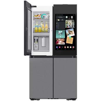 Samsung 36 Inch Counter Depth Smart 4-Door Flex™ French Door Refrigerator with 23 cu. ft. Capacity, AI Family Hub+™, AI Vision Inside™, UV Deodorizing Filter, FlexZone™, Beverage Center™, Auto Open Door, Dual Ice Maker, and ENERGY STAR®: Fingerprint Resistant Stainless Steel — thumbnail 6