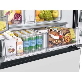 Samsung RF24BB620012 BESPOKE Series 36 Inch White Glass Counter Depth French Door Refrigerator — thumbnail 13