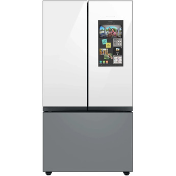 Samsung RF24BB69006M BESPOKE Series 36 Inch White Glass over Grey Glass Counter Depth French Door Refrigerator