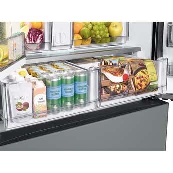 Samsung RF24BB69006M BESPOKE Series 36 Inch White Glass over Grey Glass Counter Depth French Door Refrigerator — thumbnail 12
