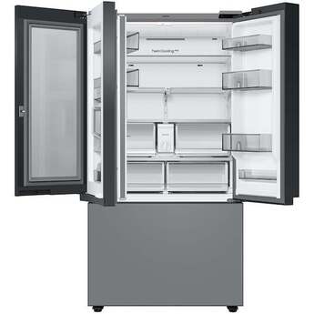 Samsung RF24BB69006M BESPOKE Series 36 Inch White Glass over Grey Glass Counter Depth French Door Refrigerator — thumbnail 16