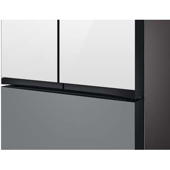 Samsung RF24BB69006M BESPOKE Series 36 Inch White Glass over Grey Glass Counter Depth French Door Refrigerator — thumbnail 6