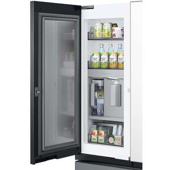 Samsung RF24BB69006M BESPOKE Series 36 Inch White Glass over Grey Glass Counter Depth French Door Refrigerator — thumbnail 8
