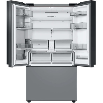 Samsung RF24BB69006M BESPOKE Series 36 Inch White Glass over Grey Glass Counter Depth French Door Refrigerator — thumbnail 9