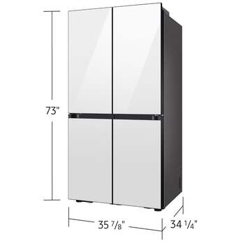 Samsung 36 Inch Smart 4-Door Flex™ French Door Refrigerator with 29 cu. ft. Capacity, FlexZone™, Beverage Center™, UV Deodorizing Filter, Wi-Fi Enabled, Dual Ice Maker, Door Alarm, Auto Open Door, Slide-In Shelf, and ENERGY STAR®: Panel Ready — thumbnail 8