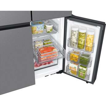 Samsung 36 Inch Smart 4-Door Flex™ French Door Refrigerator with 29 cu. ft. Capacity, FlexZone™, Beverage Center™, UV Deodorizing Filter, Wi-Fi Enabled, Dual Ice Maker, Door Alarm, Auto Open Door, Slide-In Shelf, and ENERGY STAR®: Stainless Steel — thumbnail 12
