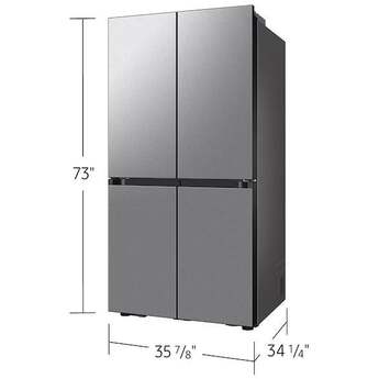 Samsung 36 Inch Smart 4-Door Flex™ French Door Refrigerator with 29 cu. ft. Capacity, FlexZone™, Beverage Center™, UV Deodorizing Filter, Wi-Fi Enabled, Dual Ice Maker, Door Alarm, Auto Open Door, Slide-In Shelf, and ENERGY STAR®: Stainless Steel — thumbnail 25