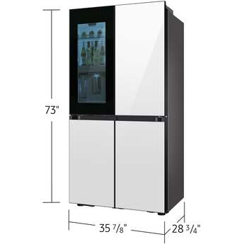 Samsung 36 Inch Smart 4-Door Flex™ French Door Refrigerator with 29 cu. ft. Capacity, FlexZone™, Beverage Zone™, UV Deodorizing Filter, Wi-Fi Enabled, Dual Ice Maker, Door Alarm, Auto Open Door, Slide-In Shelf, and ENERGY STAR®: White Glass — thumbnail 26