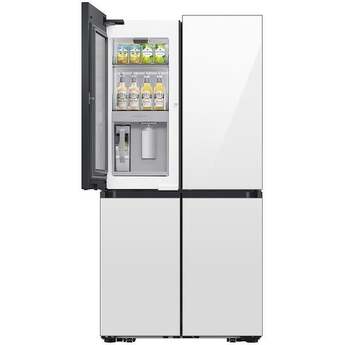 Samsung 36 Inch Smart 4-Door Flex™ French Door Refrigerator with 29 cu. ft. Capacity, FlexZone™, Beverage Zone™, UV Deodorizing Filter, Wi-Fi Enabled, Dual Ice Maker, Door Alarm, Auto Open Door, Slide-In Shelf, and ENERGY STAR®: White Glass — thumbnail 5