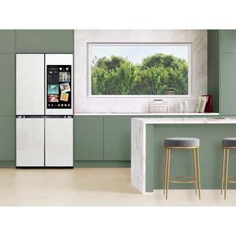 Samsung 36 Inch Smart 4-Door Flex™ French Door Refrigerator with 29 cu. ft. Capacity, AI Family Hub+™, AI Vision Inside™, FlexZone, Beverage Center™, Auto Open Door, Dual Ice Maker, ADA Compliant, and ENERGY STAR®: White Glass — thumbnail 27