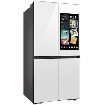 Samsung 36 Inch Smart 4-Door Flex™ French Door Refrigerator with 29 cu. ft. Capacity, AI Family Hub+™, AI Vision Inside™, FlexZone, Beverage Center™, Auto Open Door, Dual Ice Maker, ADA Compliant, and ENERGY STAR®: White Glass — thumbnail 34