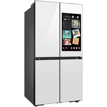 Samsung 36 Inch Smart 4-Door Flex™ French Door Refrigerator with 29 cu. ft. Capacity, AI Family Hub+™, AI Vision Inside™, FlexZone, Beverage Center™, Auto Open Door, Dual Ice Maker, ADA Compliant, and ENERGY STAR®: White Glass — thumbnail 6