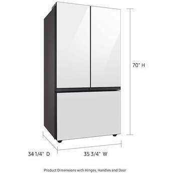 Samsung RF30BB660012 BESPOKE Series 36 Inch White Glass French Door Refrigerator — thumbnail 20