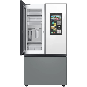 Samsung RF30BB69006M BESPOKE Series 36 Inch White Glass over Grey Glass French Door Refrigerator — thumbnail 12