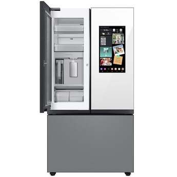 Samsung RF30BB69006M BESPOKE Series 36 Inch White Glass over Grey Glass French Door Refrigerator — thumbnail 3