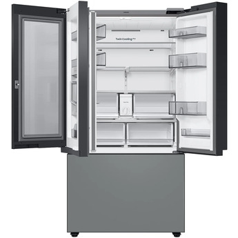 Samsung RF30BB69006M BESPOKE Series 36 Inch White Glass over Grey Glass French Door Refrigerator — thumbnail 6