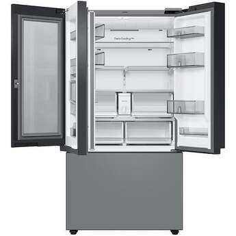 Samsung RF30BB69006M BESPOKE Series 36 Inch White Glass over Grey Glass French Door Refrigerator — thumbnail 9