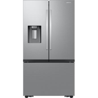 Samsung 36 Inch Freestanding 3-Door French Door Refrigerator with 31 cu. ft. Total Capacity, Slide-in Shelf, Power Cool & Power Freeze, Water and Ice Dispenser, Wi-Fi, ADA Compliant, and Energy Star Rated: Fingerprint Resistant Stainless Steel