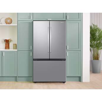 Samsung 36 Inch Freestanding 3-Door French Door Refrigerator with 32 cu. ft. Total Capacity, Power Cool & Power Freeze, Auto Ice Maker, AI Energy Mode, Wi-Fi, ADA Compliant, and Energy Star Rated: Fingerprint Resistant Stainless Steel — thumbnail 6