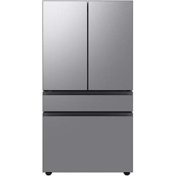 Samsung 36 Inch Counter-Depth Smart 4-Door French Door Refrigerator with 23 cu. ft. Total Capacity, Beverage Center™, FlexZone™ Drawer, Door Alarm, Twin Cooling Plus™, Wi-Fi, Ice Maker, ADA-Compliant, and ENERGY STAR® Certified: Stainless Steel