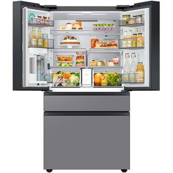 Samsung 36 Inch Counter-Depth Smart 4-Door French Door Refrigerator with 23 cu. ft. Total Capacity, Beverage Center™, FlexZone™ Drawer, Door Alarm, Twin Cooling Plus™, Wi-Fi, Ice Maker, ADA-Compliant, and ENERGY STAR® Certified: Stainless Steel — thumbnail 14