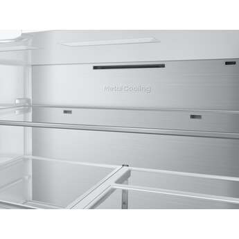 Samsung 36 Inch Counter-Depth Smart 4-Door French Door Refrigerator with 23 cu. ft. Total Capacity, Beverage Center™, FlexZone™ Drawer, Door Alarm, Twin Cooling Plus™, Wi-Fi, Ice Maker, ADA-Compliant, and ENERGY STAR® Certified: Stainless Steel — thumbnail 2