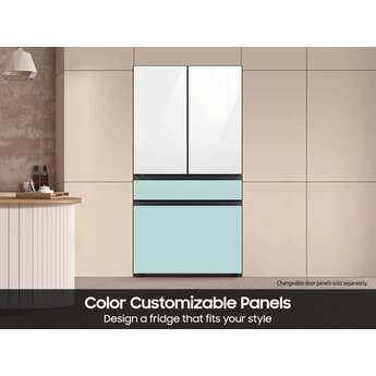 Samsung 36 Inch Counter-Depth Smart 4-Door French Door Refrigerator with 23 cu. ft. Total Capacity, Beverage Center™, FlexZone™ Drawer, Door Alarm, Twin Cooling Plus™, Wi-Fi, Ice Maker, ADA-Compliant, and ENERGY STAR® Certified: Stainless Steel — thumbnail 4