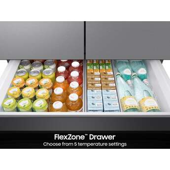 Samsung 36 Inch Counter-Depth Smart 4-Door French Door Refrigerator with 23 cu. ft. Total Capacity, Beverage Center™, FlexZone™ Drawer, Door Alarm, Twin Cooling Plus™, Wi-Fi, Ice Maker, ADA-Compliant, and ENERGY STAR® Certified: Stainless Steel — thumbnail 6