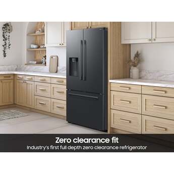 Samsung 36 Inch Freestanding 3-Door French Door Refrigerator with 29 cu. ft. Total Capacity, Power Cool & Power Freeze, Three Ice Types, Sphere Ice, AI Precise Cooling, Wi-Fi, ADA Compliant, and Energy Star Rated: Fingerprint Resistant Matte Black Steel — thumbnail 10