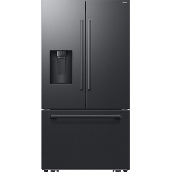 Samsung 36 Inch Freestanding 3-Door French Door Refrigerator with 29 cu. ft. Total Capacity, Power Cool & Power Freeze, Three Ice Types, Sphere Ice, AI Precise Cooling, Wi-Fi, ADA Compliant, and Energy Star Rated: Fingerprint Resistant Matte Black Steel — thumbnail 14