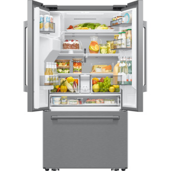 Samsung 36 Inch Freestanding 3-Door French Door Refrigerator with 29 cu. ft. Total Capacity, Power Cool & Power Freeze, Three Ice Types, Sphere Ice, AI Precise Cooling, Wi-Fi, ADA Compliant, and Energy Star Rated: Fingerprint Resistant Stainless Steel — thumbnail 15