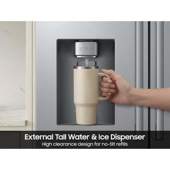 Samsung 36 Inch Freestanding 3-Door French Door Refrigerator with 29 cu. ft. Total Capacity, Power Cool & Power Freeze, Three Ice Types, Sphere Ice, AI Precise Cooling, Wi-Fi, ADA Compliant, and Energy Star Rated: Fingerprint Resistant Stainless Steel — thumbnail 20