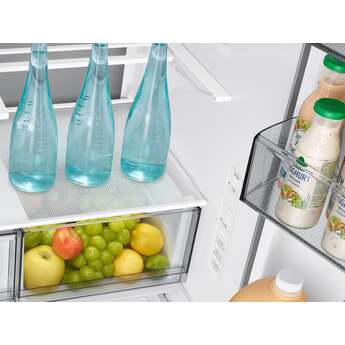 Samsung 36 Inch Freestanding 3-Door French Door Refrigerator with 29 cu. ft. Total Capacity, Power Cool & Power Freeze, Three Ice Types, Sphere Ice, AI Precise Cooling, Wi-Fi, ADA Compliant, and Energy Star Rated: Fingerprint Resistant Stainless Steel — thumbnail 6