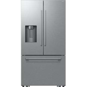 Samsung 36 Inch Freestanding 3-Door French Door Refrigerator with 29 cu. ft. Total Capacity, Power Cool & Power Freeze, In-Door Tall Water Dispenser, AI Precise Cooling, Wi-Fi, ADA Compliant, and Energy Star Rated: Fingerprint Resistant Stainless Steel